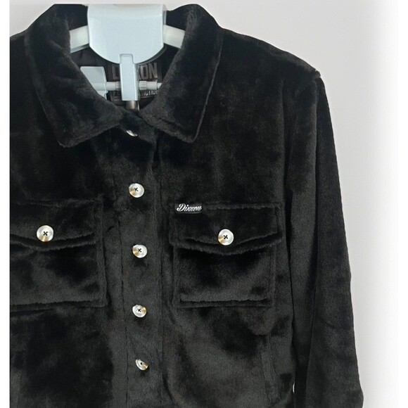 Dixxon Flannel Co. Shacket Womens Small Black Soft Shepra Pockets Button Front - Picture 3 of 8
